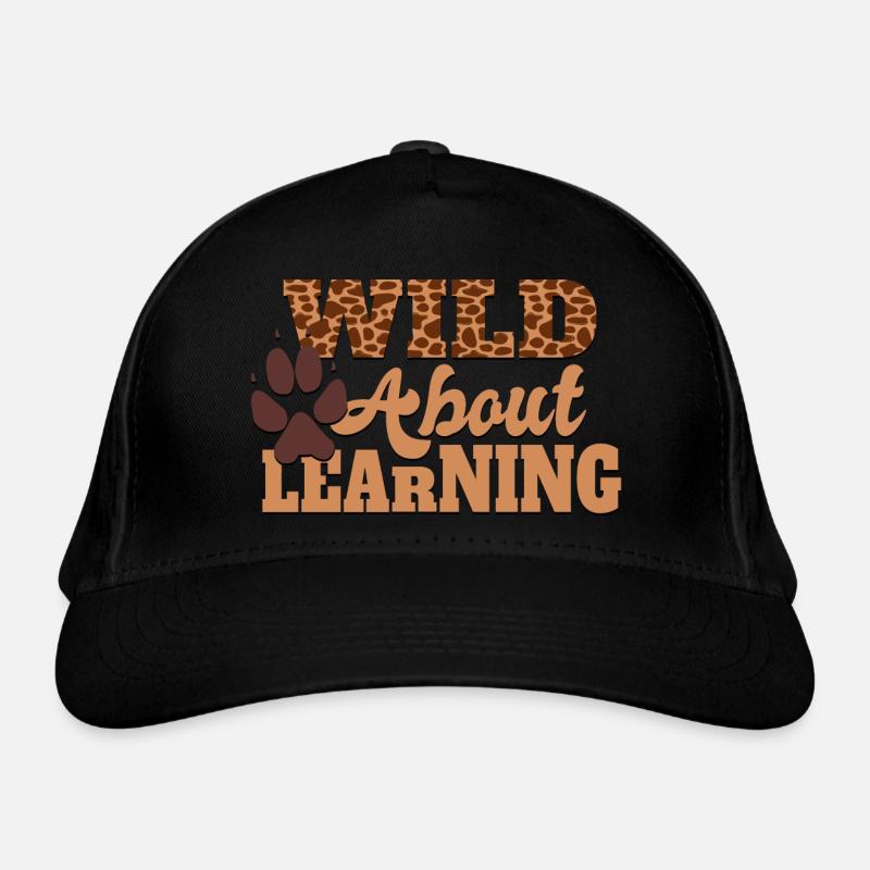 Wild About Learning Teacher School Pre-K Animal Casquette classique bio