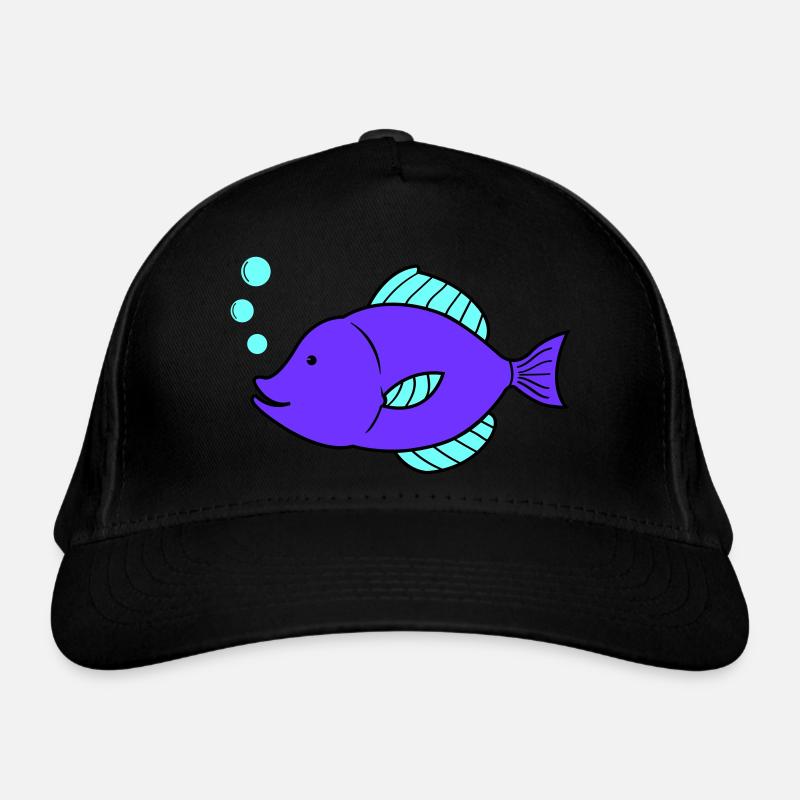 fisch comic Bio-Baseballkappe