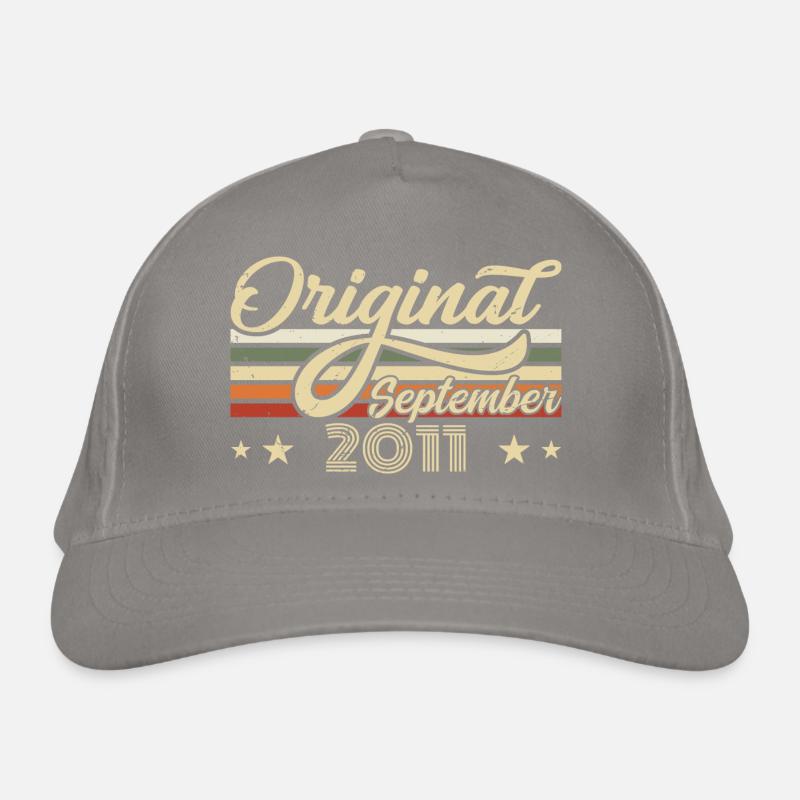 2011 Septembre Né Anniversaire Année de naissance 2011 Casquette classique bio