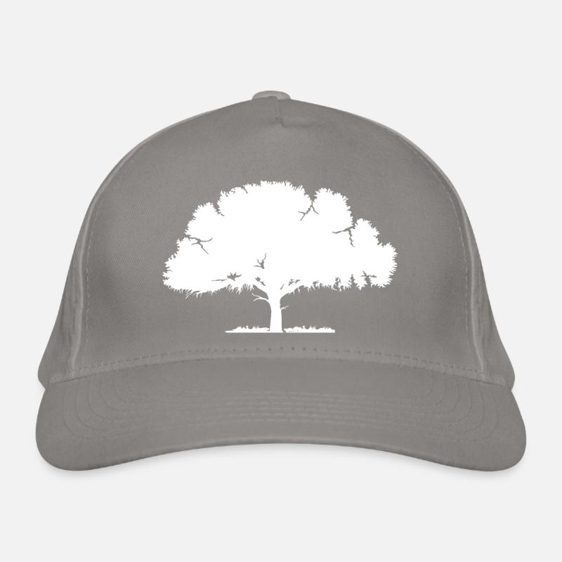 arbre de chêne forêt nature vectorielle illustration icône Casquette classique bio