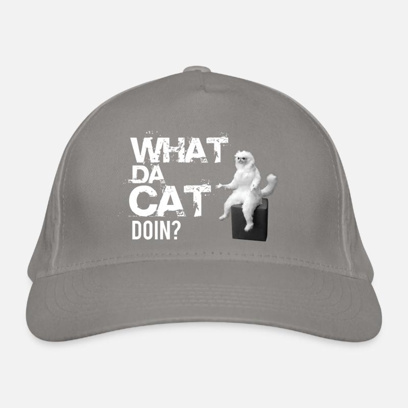 What da Cat Doing, design de chat amusant Casquette classique bio