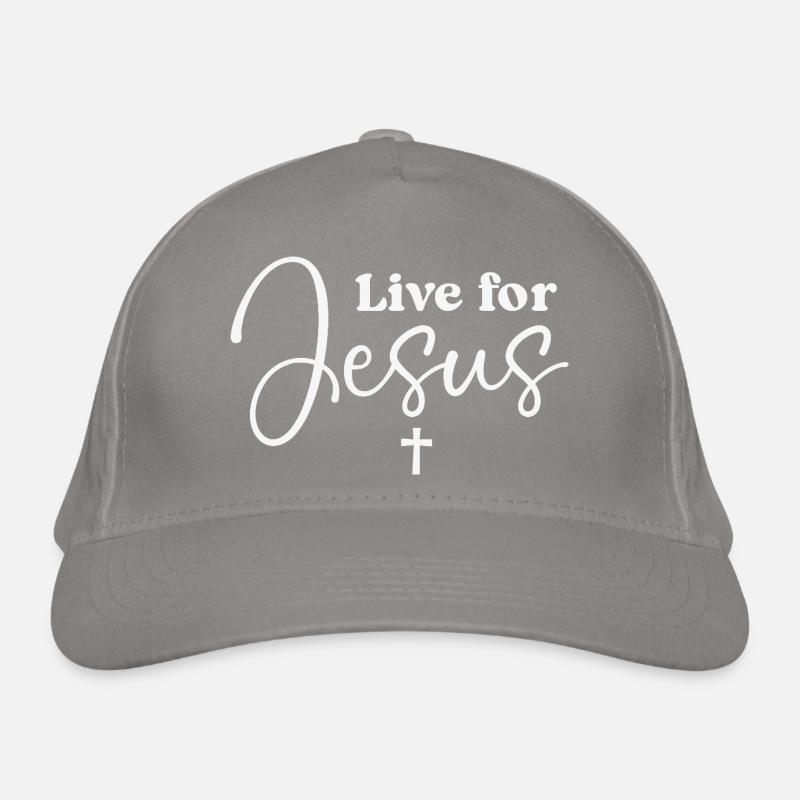 Live for Jesus Script Typografie Bio-Baseballkappe