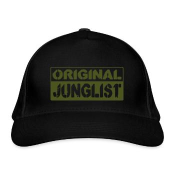 Original Junglist DNB Drum n Bass Green Remix - Organic Baseball Cap - black - Front