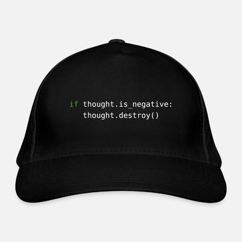 Python code | Destroy negative thoughts Organic Baseball Cap