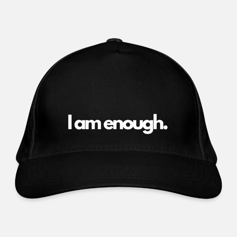 I am enough 63 - Bio-Baseballkappe - Schwarz