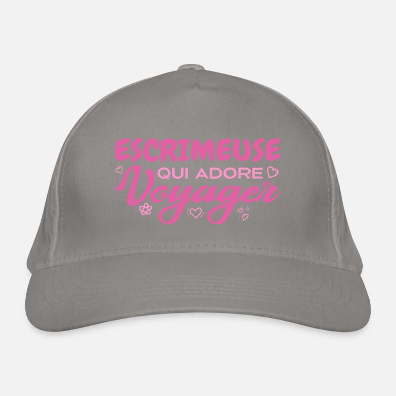 Escrimeuse globe-trotteuse passionnée de voyages Casquette classique bio