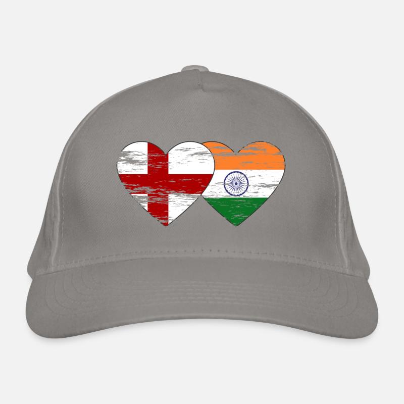 Drapeau de l’Angleterre et de l’Inde utilisé Casquette classique bio
