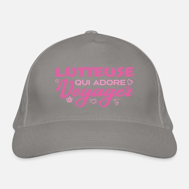 Lutteuse globe-trotteuse passionnée de voyages Casquette classique bio