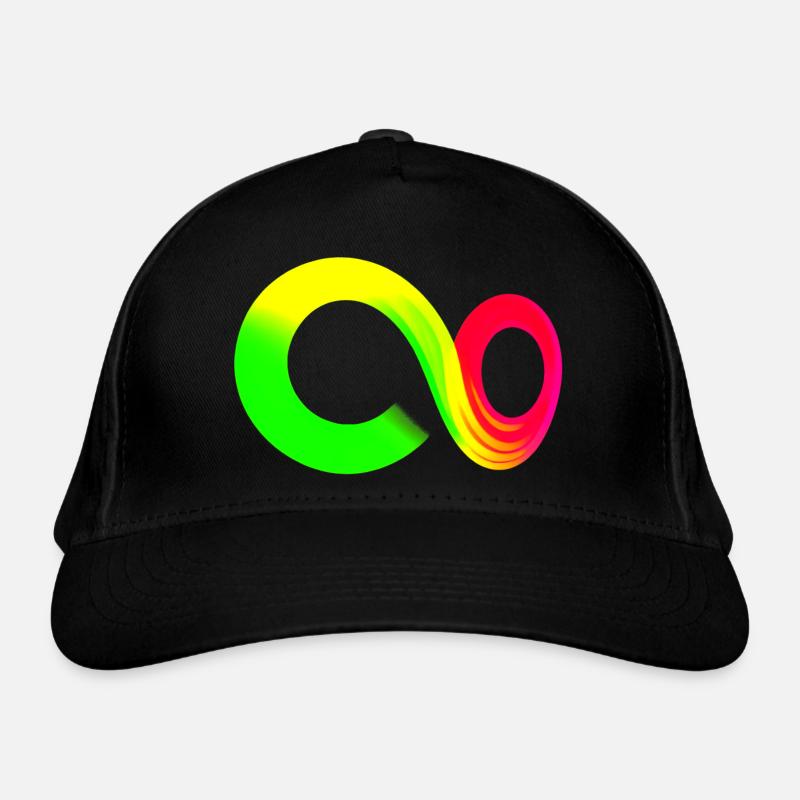 Regenbogen Verlauf unendlich Unendlichkeit Symbol Bio-Baseballkappe