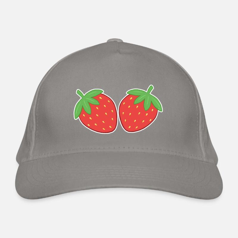 Erdbeeren Bio-Baseballkappe