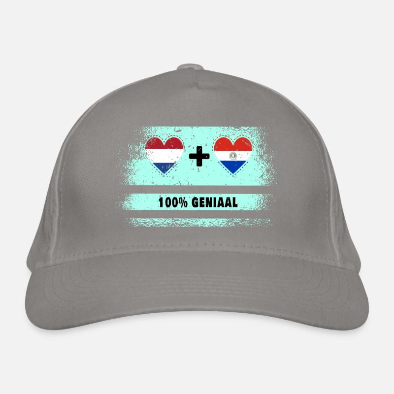 Drapeau 100% Genius du Paraguay et des Pays-Bas Casquette classique bio