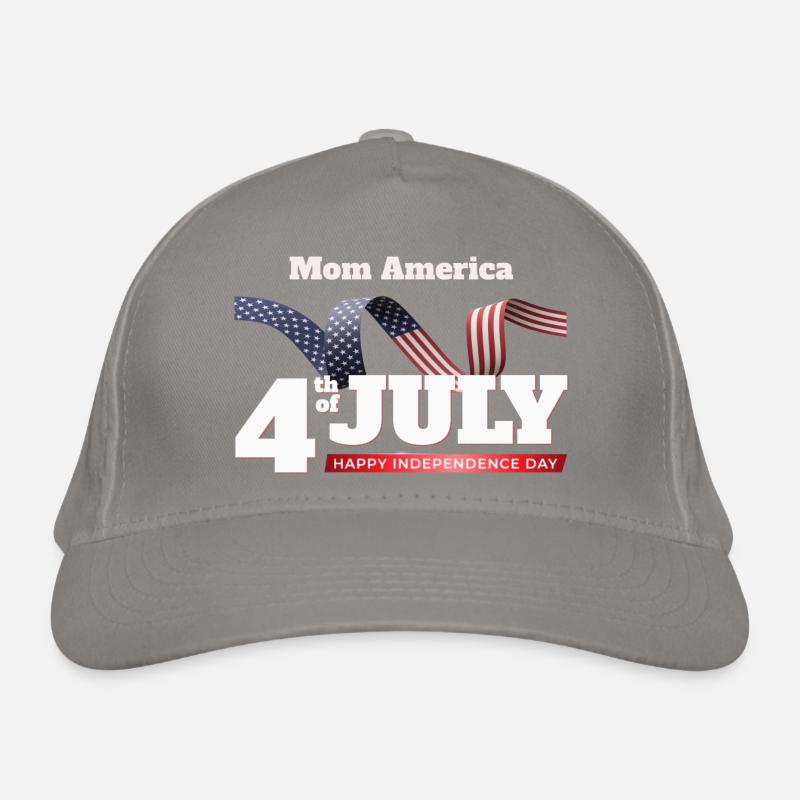4. Juli Flaggendesign Mom Amerika Bio-Baseballkappe