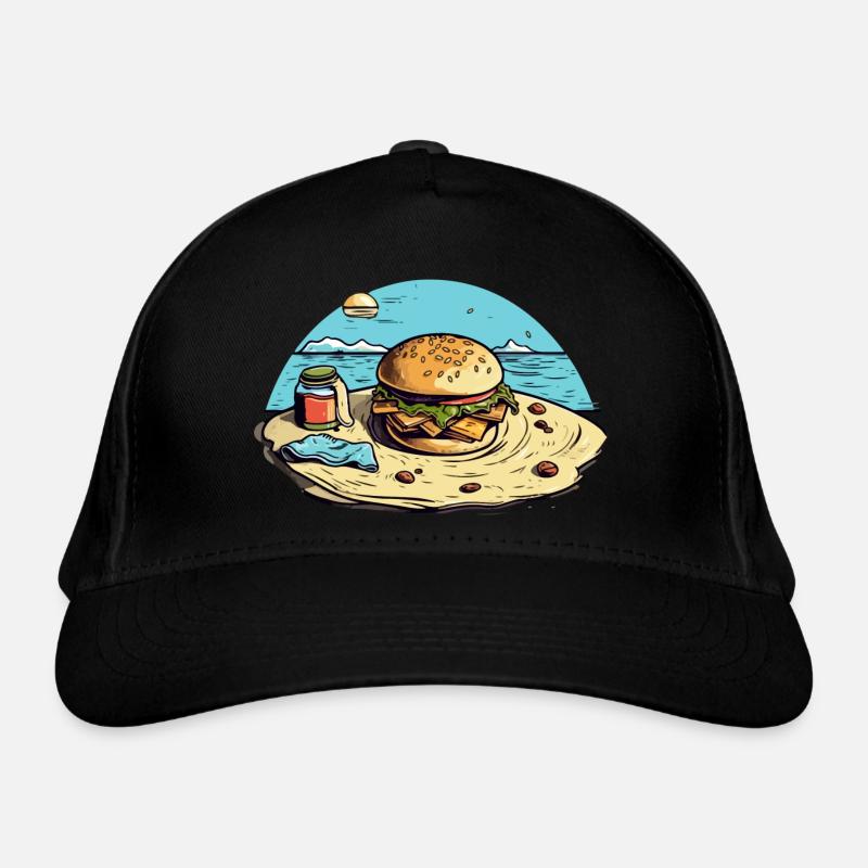 Hamburger à la plage n°1 Casquette classique bio