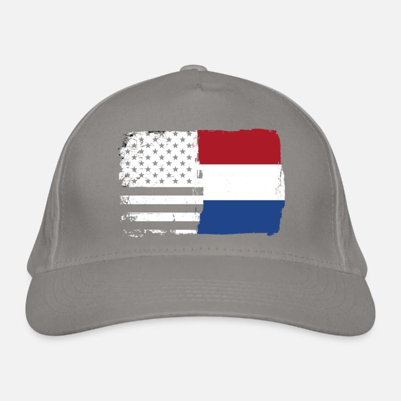 Fusion de drapeaux : Étoiles rayures Dutch Brush Casquette classique bio