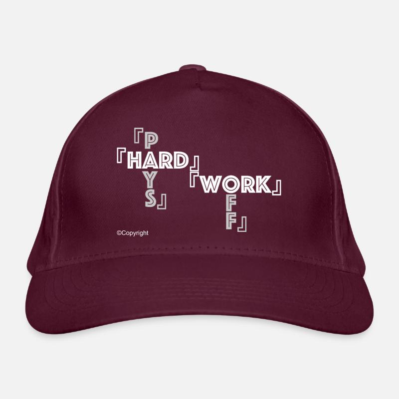 Harte Arbeit Weiß Bio-Baseballkappe