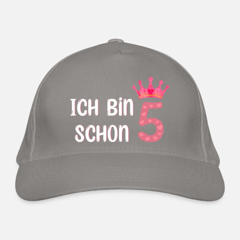 ich bin schon 5 Bio-Baseballkappe