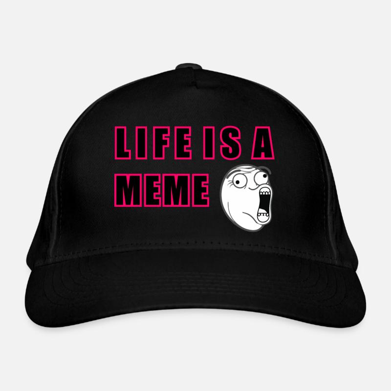 Das Leben ist ein Meme Bio-Baseballkappe
