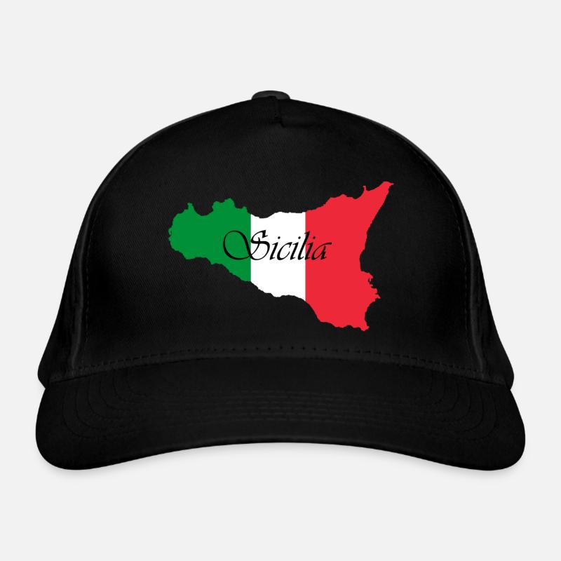 Sicile couleurs classique écrit Sicilia Casquette classique bio