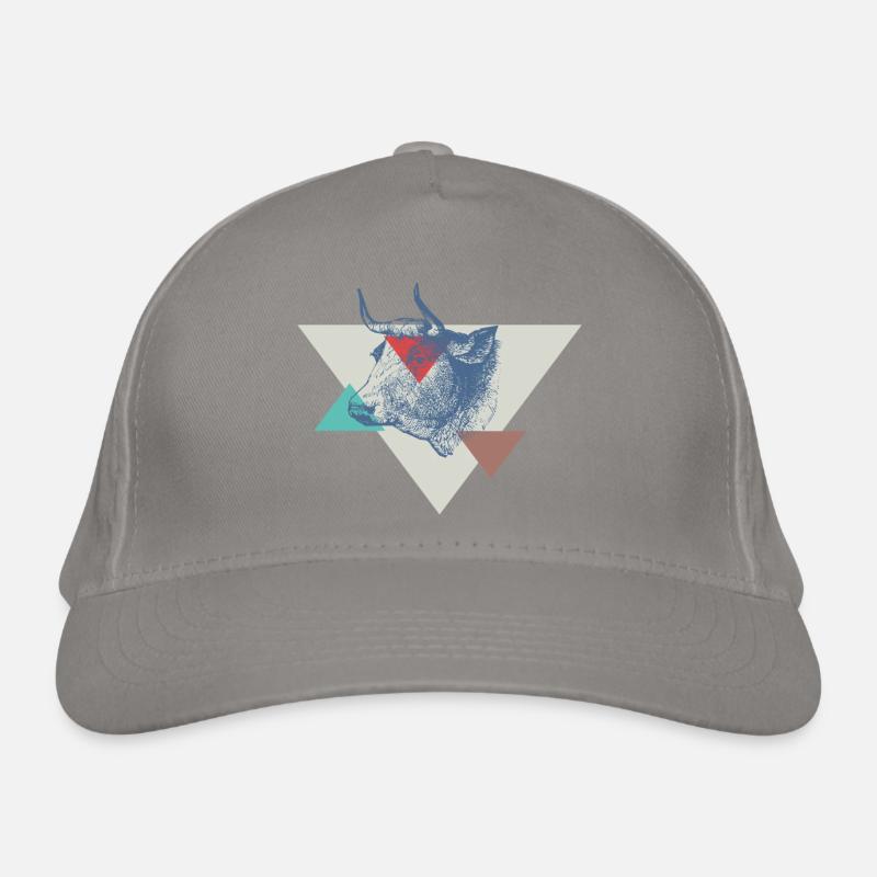 Cow triangle design Organic Baseball Cap