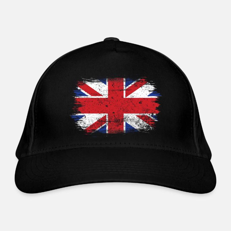 Brushstroke Union Jack Flag Organic Baseball Cap