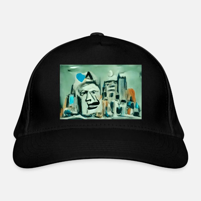 City Faces - Organic Baseball Cap - black