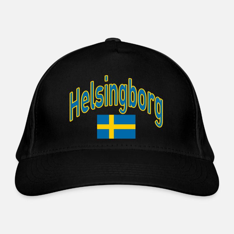 Helsingborg sweden flag Organic Baseball Cap