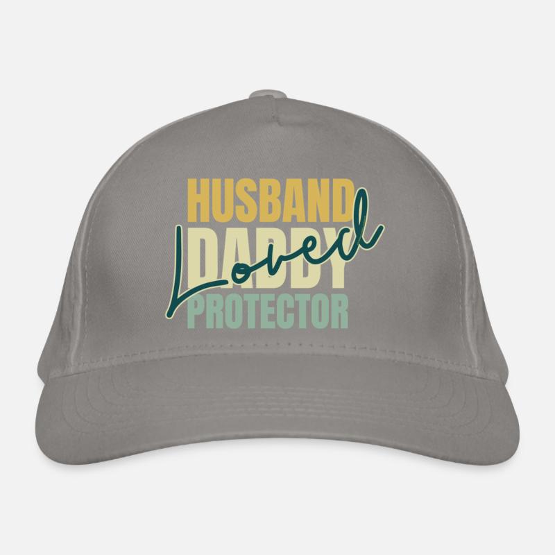 Father'S Day Husband Daddy Protector Loved - Dad Organic Baseball Cap