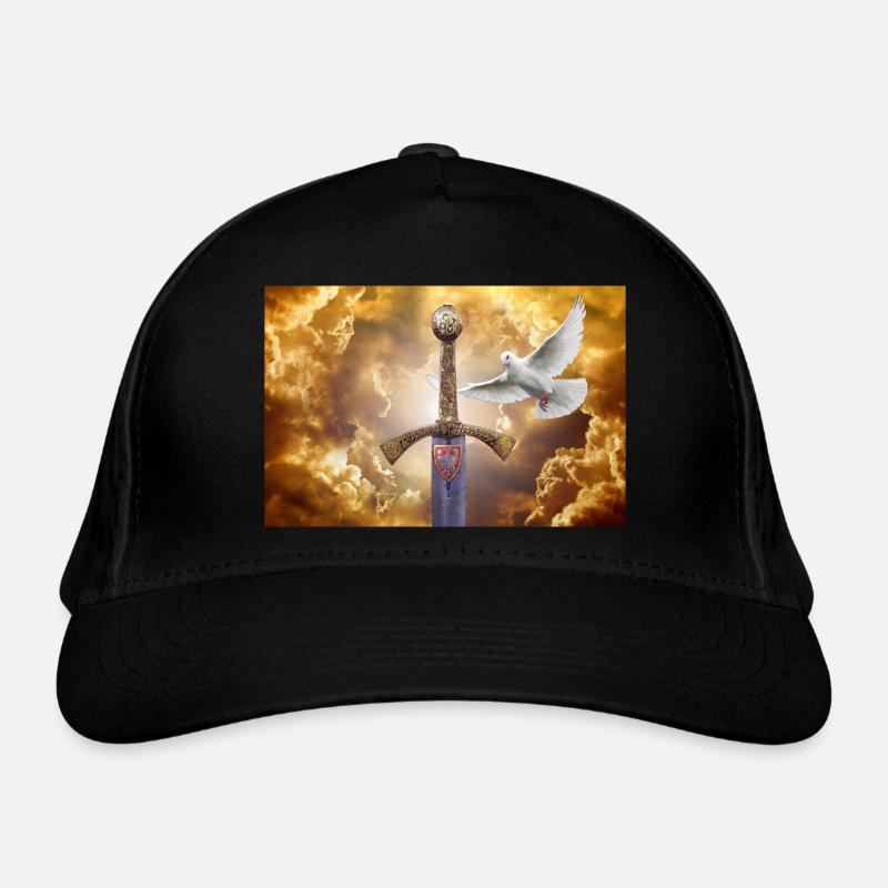 Szczerbiec mit einer Taube. Bio-Baseballkappe