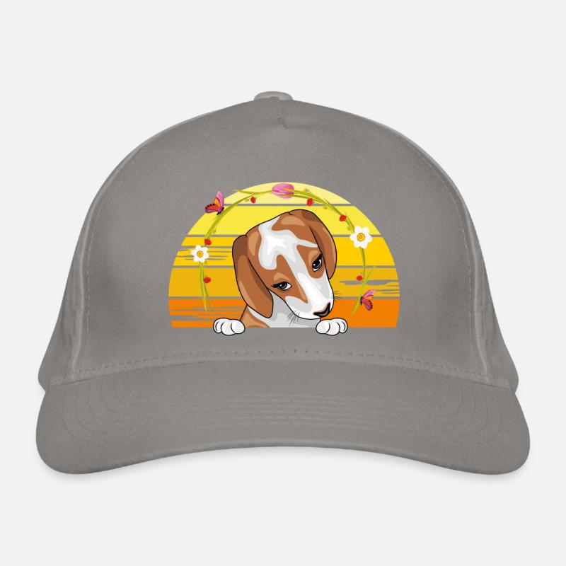 Portrait d’un chiot Beagle mignon et timide Casquette classique bio