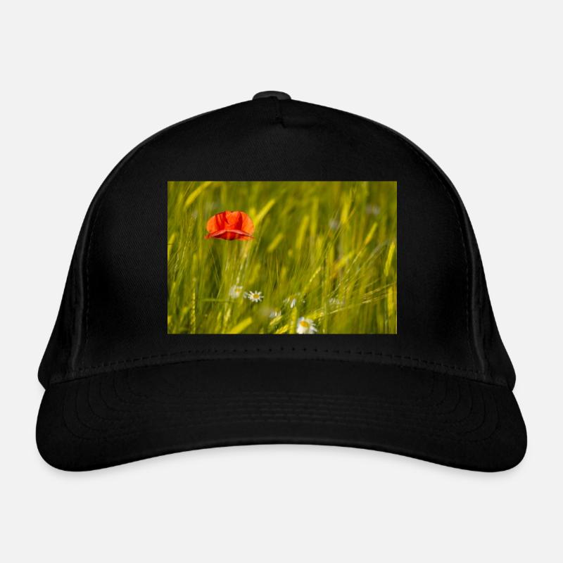 Poppy in cornfield Organic Baseball Cap