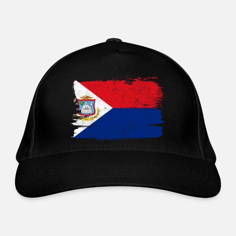 Drapeau de Saint-Martin Drapeau de la paix Vintage Casquette classique bio