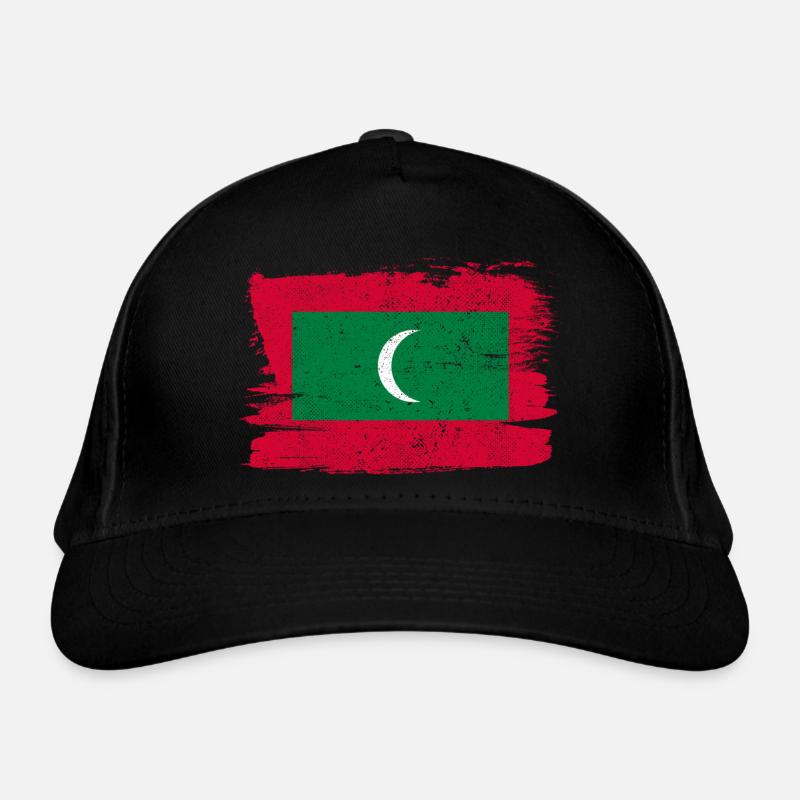 Drapeau des Maldives Drapeau de la paix Vintage Casquette classique bio