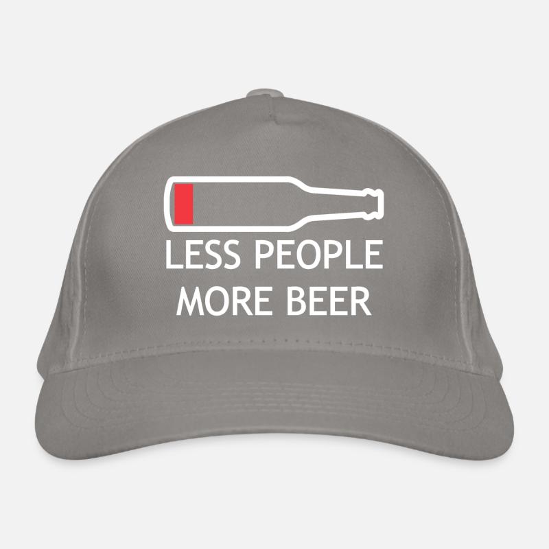 Moins de gens, plus de bière Casquette classique bio