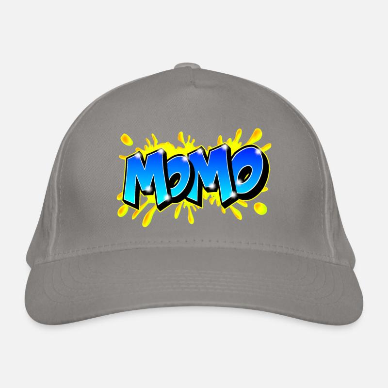 Graffiti Name MOMO printable on evrything Organic Baseball Cap