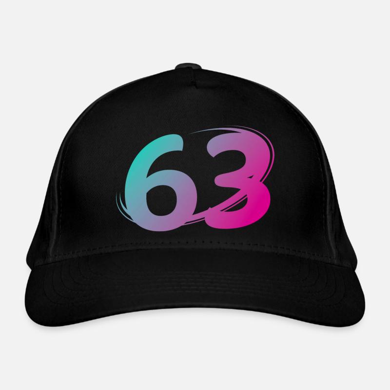 Numéro 63 multicolore Casquette classique bio