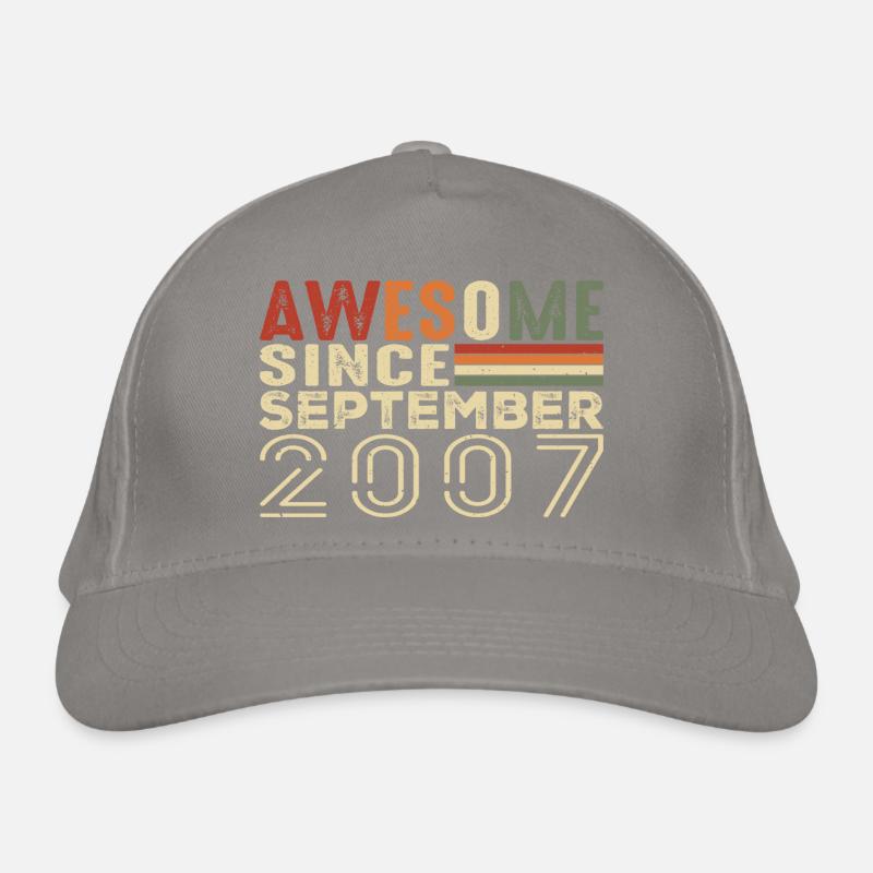 September 2007, birthday present September 2007 Organic Baseball Cap