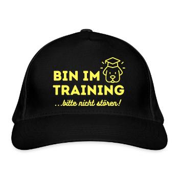 BIN IM TRAINING! Bitte nicht stören.... - Bio-Baseballkappe - Schwarz - Vorne