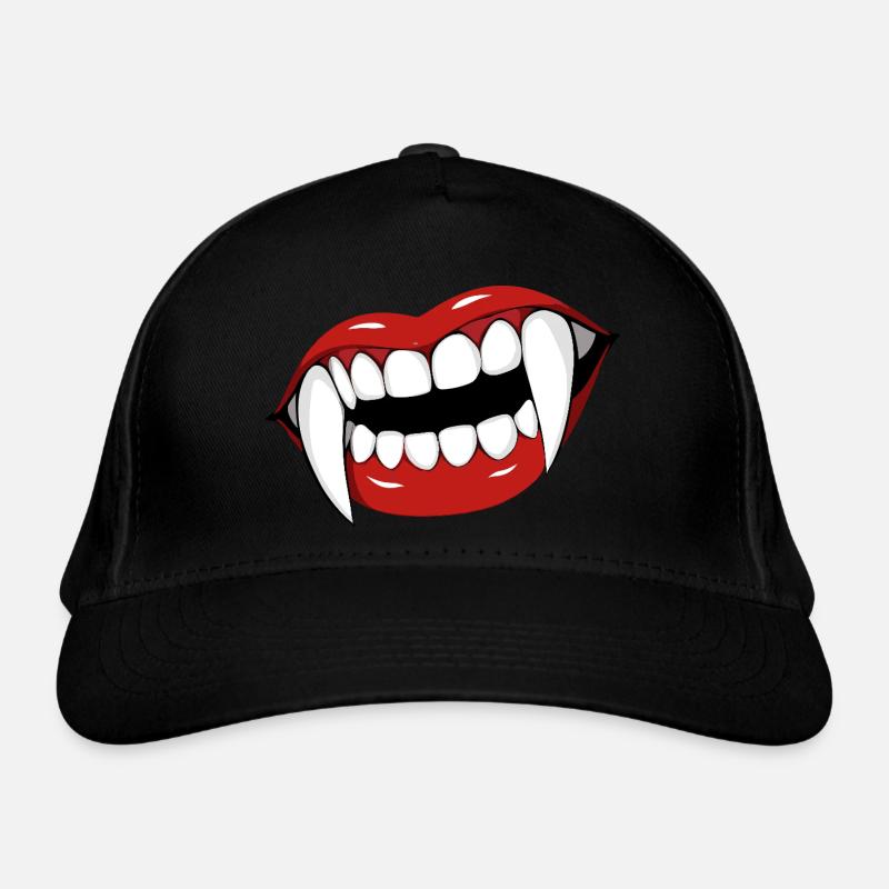 Vampire Lips Pop Art Halloween Party Organic Baseball Cap