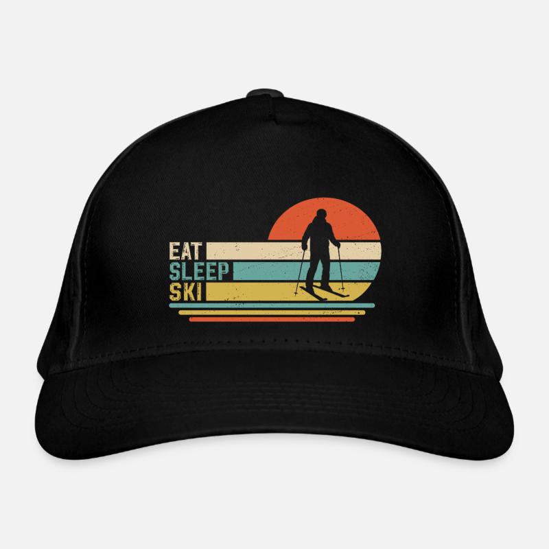 Eat Sleep Ski Organic Baseball Cap