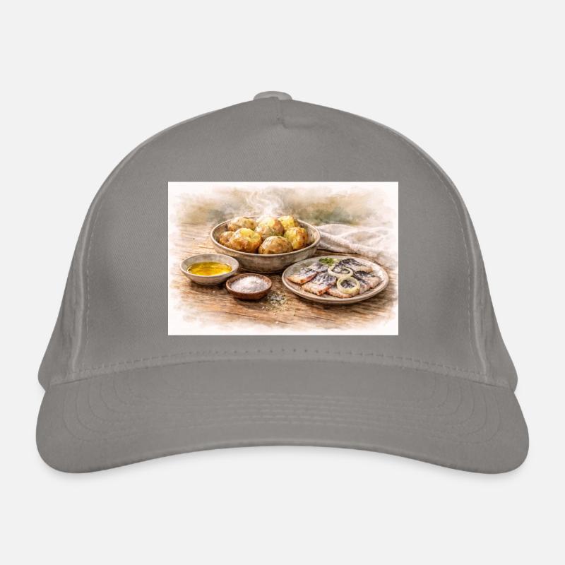 Jacket potatoes with herring Ukrainian Organic Baseball Cap