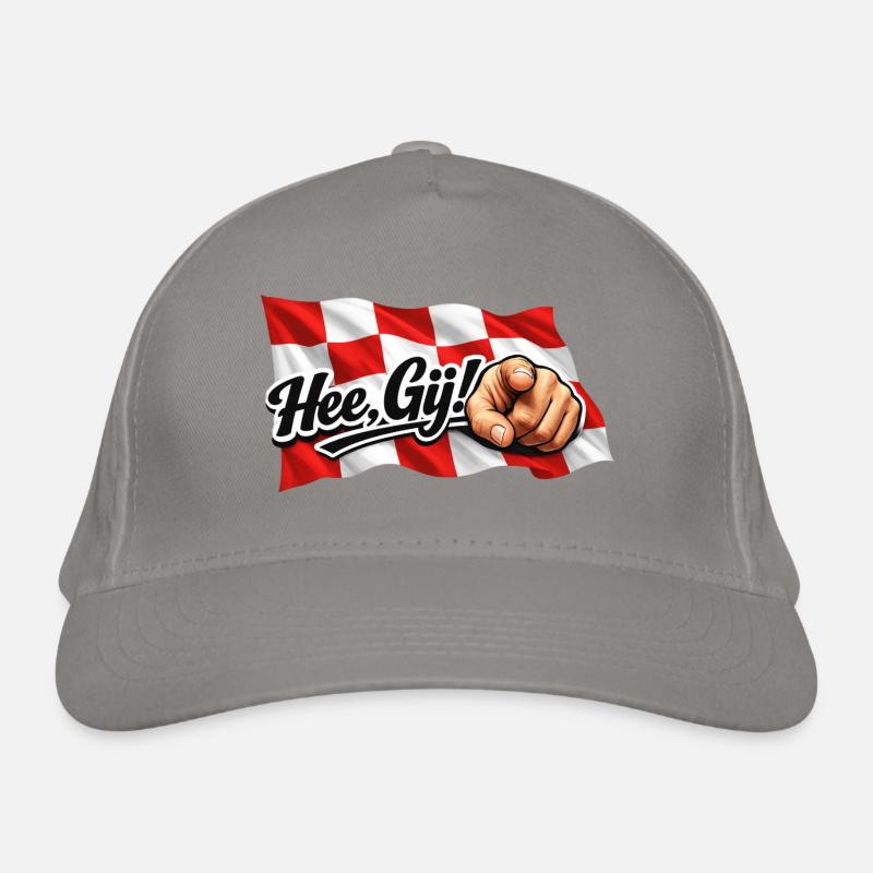 Hey Thou, Brabant-Flagge mit Text und Hand Bio-Baseballkappe