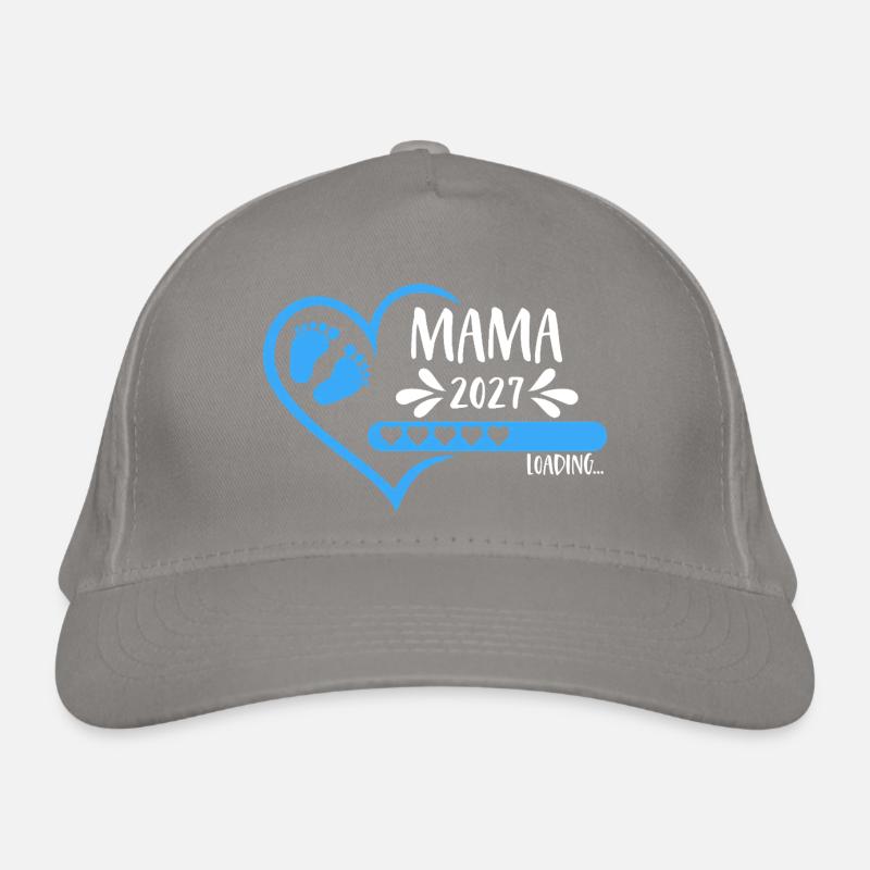 Mom 2027 loading Heart Version Boy blue Organic Baseball Cap