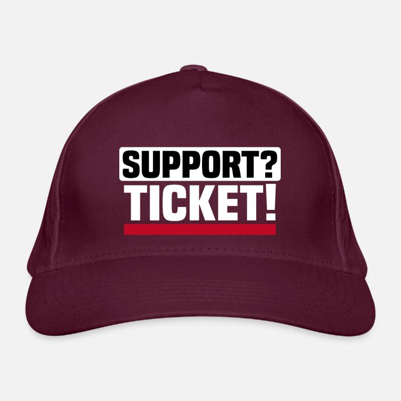 Kein Support ohne Ticket - IT Administrator Büro Bio-Baseballkappe