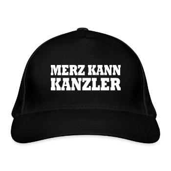 Merz kann kanzler - Bio-Baseballkappe - Schwarz - Vorne