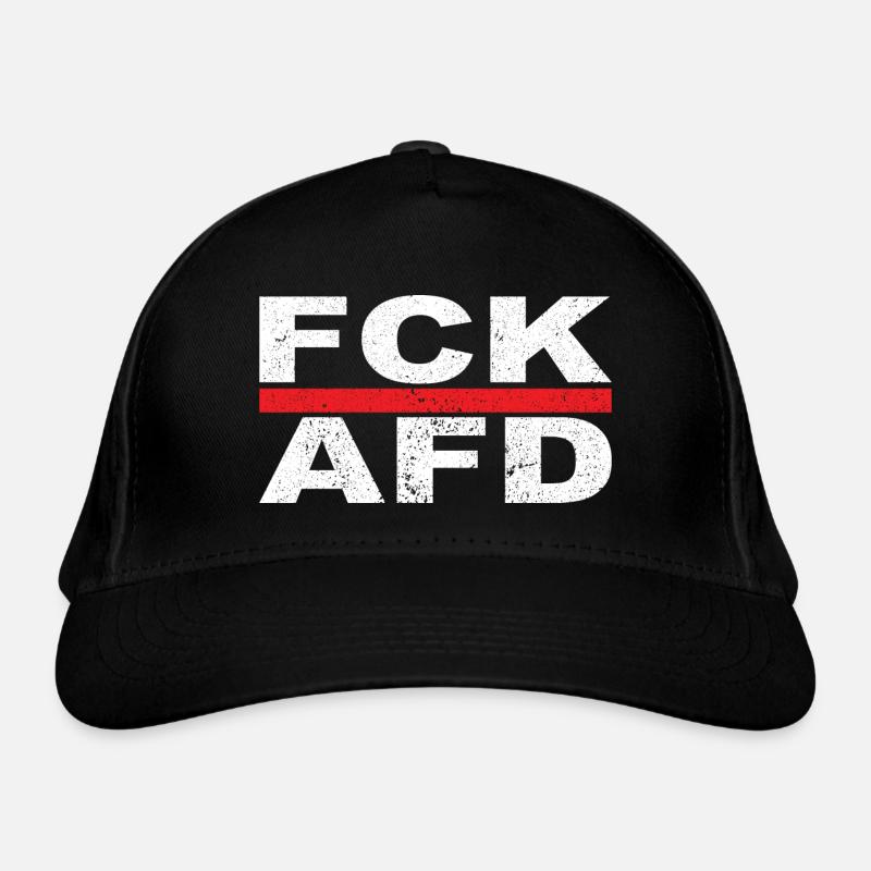 FCK AFD - Bio-Baseballkappe - Schwarz