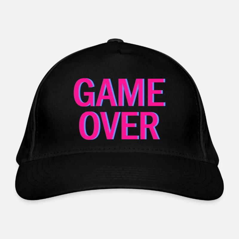 Ambiance arcade néon Game Over Casquette classique bio