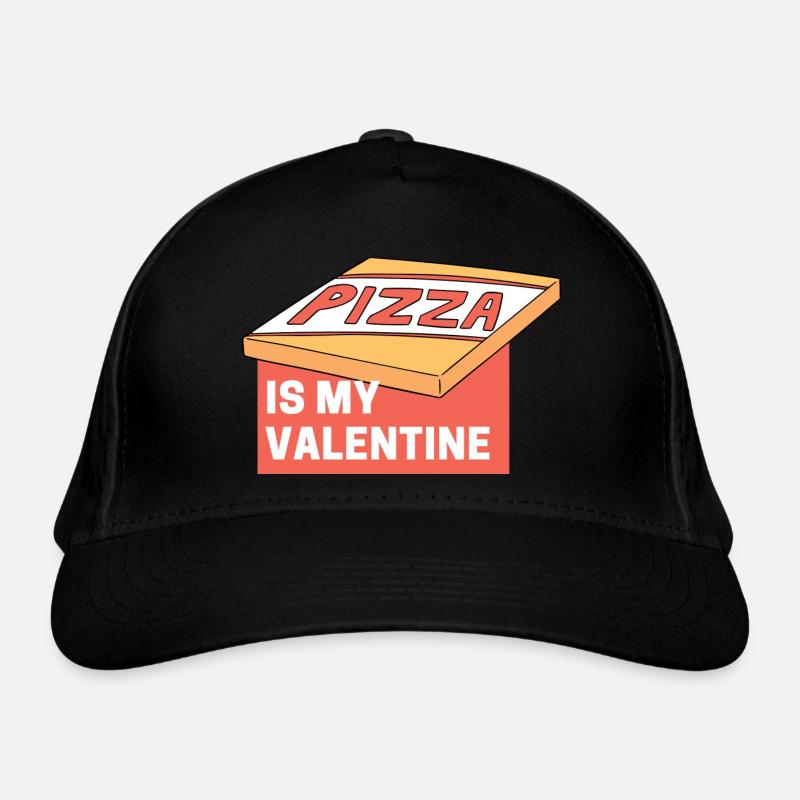 pizza ist me valentine Bio-Baseballkappe