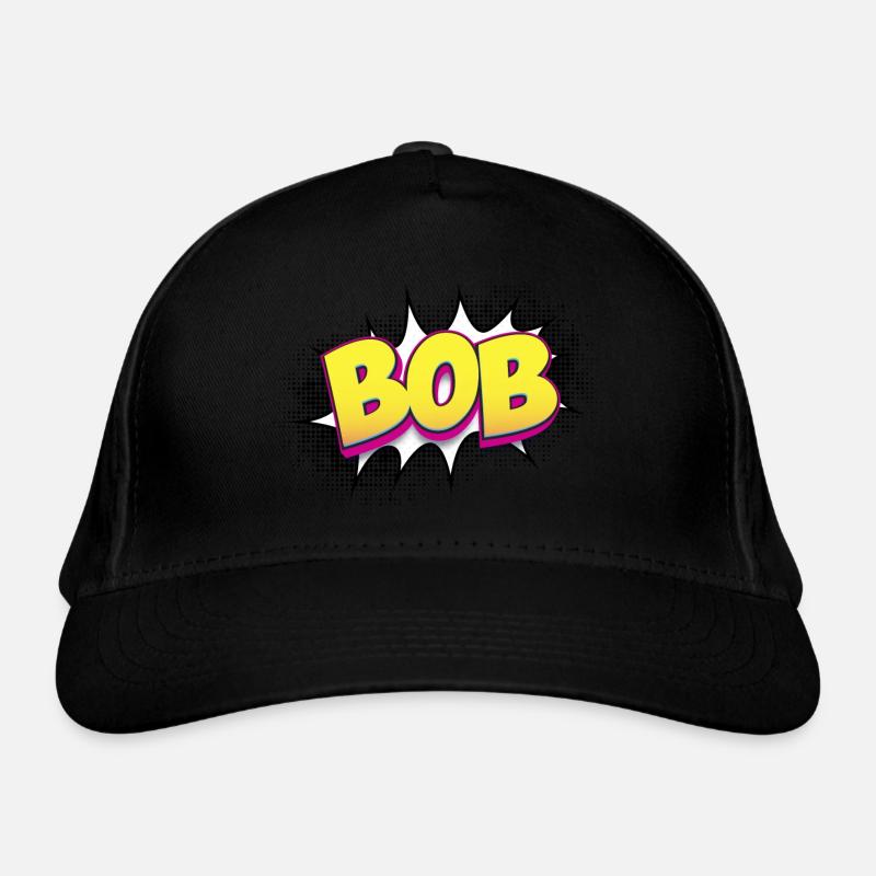 Bob Benutzerdefinierter Name Comic-Stil Pop-Art, Bob Bio-Baseballkappe