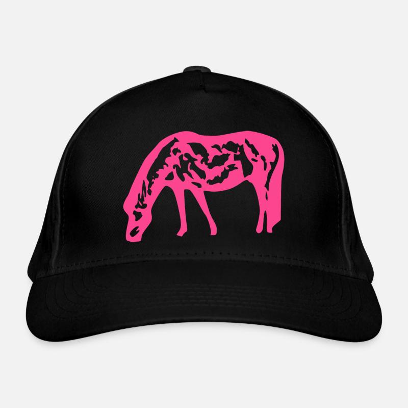 Cheval rose rose Casquette classique bio