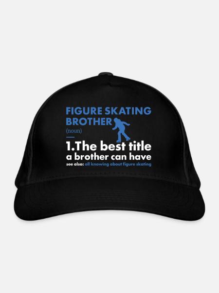 Sport Brother Figure Skating - Organic Baseball Cap - black - Front